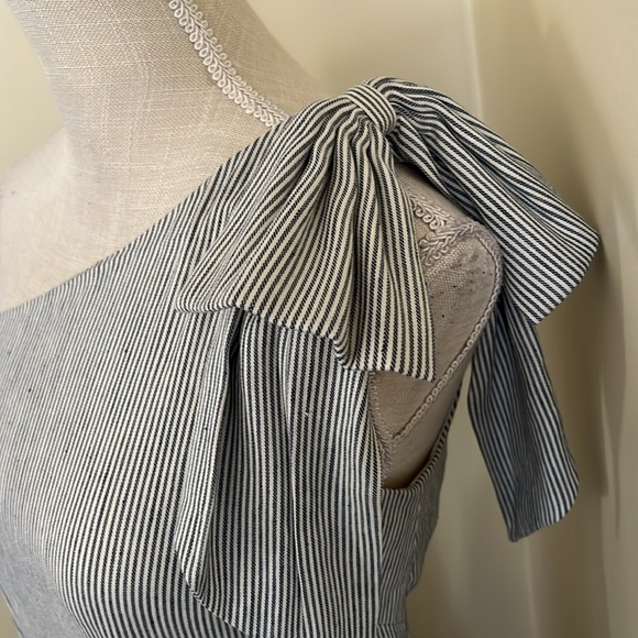 🆕 Antonio Melanie Dress Elegant One-Shoulder Gray Dress - Picture 7 of 16